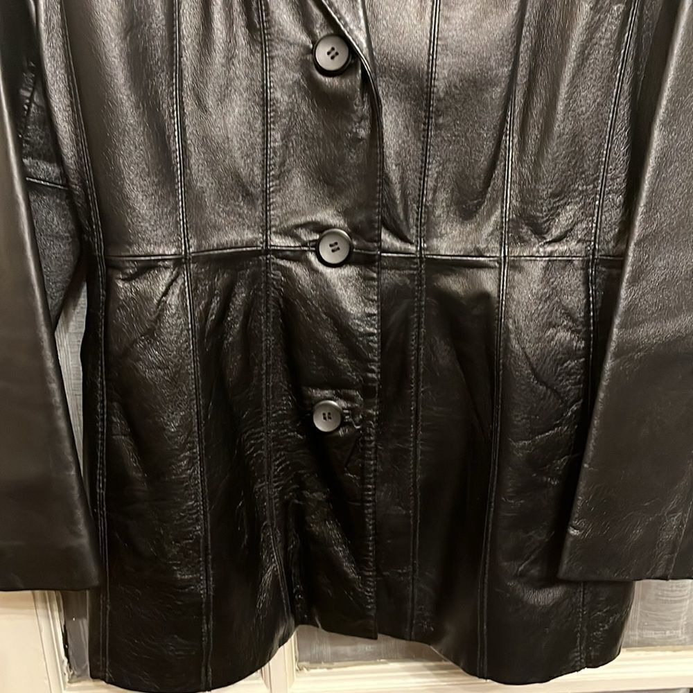 Leather Structured Jacket - Picture 4 of 14
